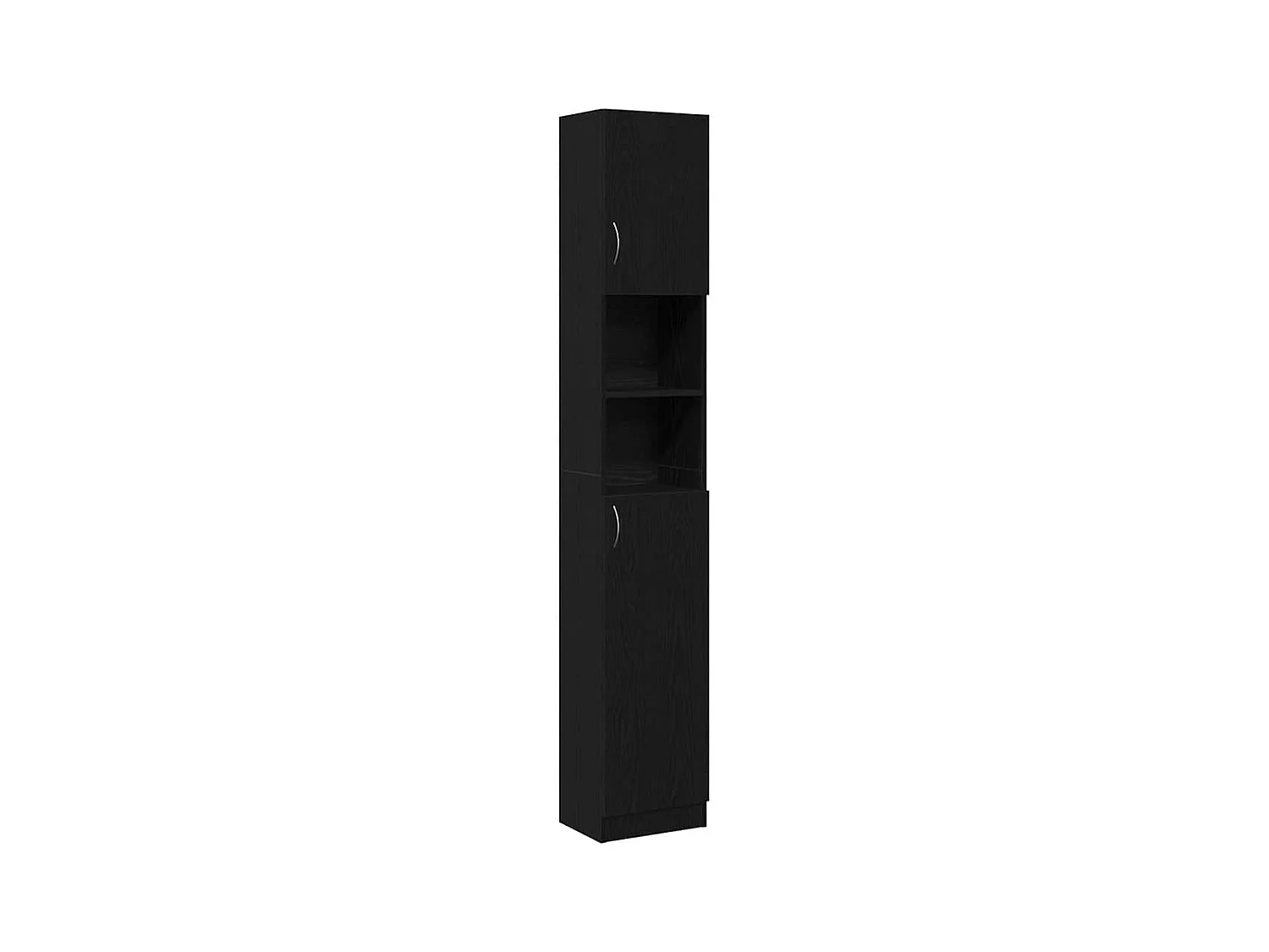 Armoire de salle de bain chêne noir 32x25,5x190 cm