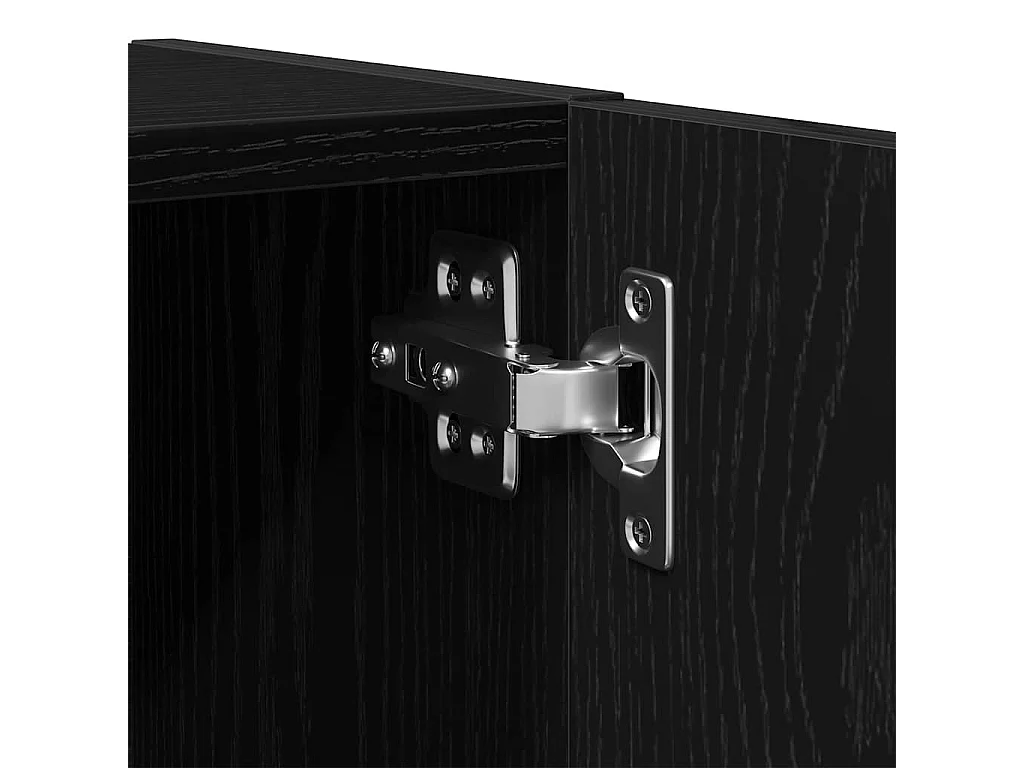 Armoire de salle de bain chêne noir 32x25,5x190 cm