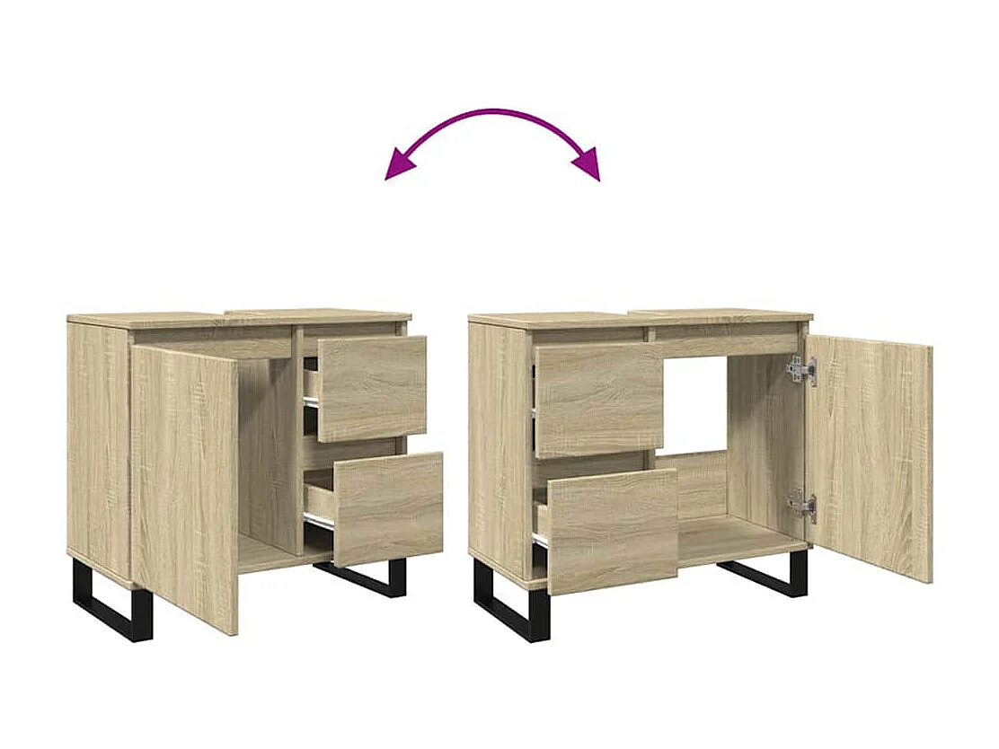 Sonoma eiken badkamerkast 65x33x60 cm