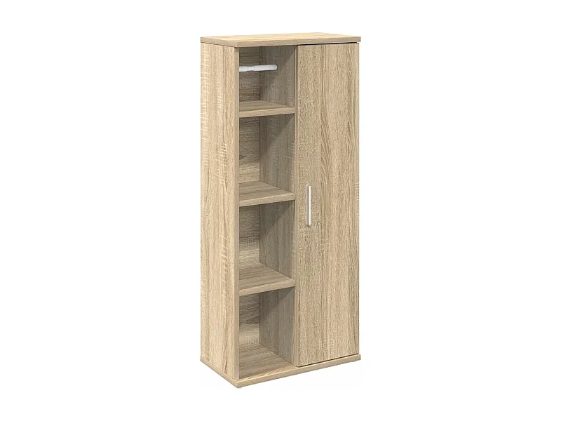 Mobile da bagno con portarotolo in rovere Sonoma