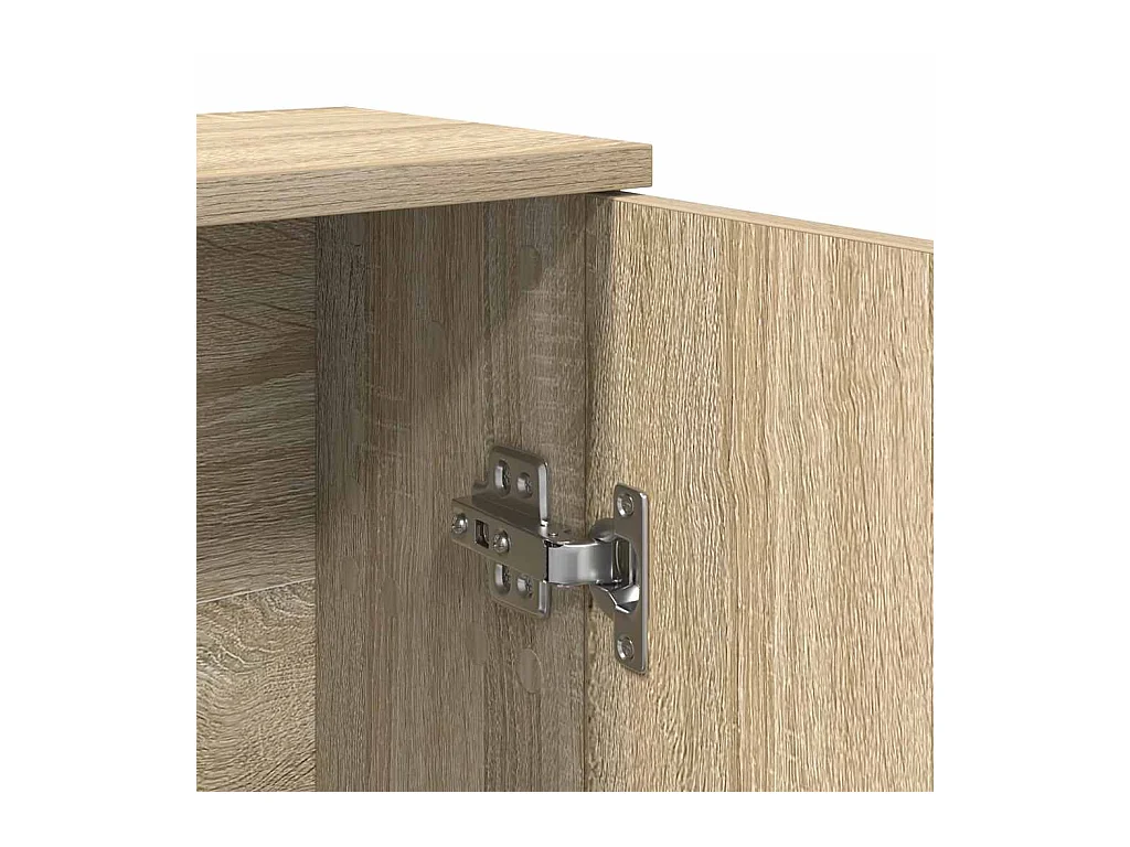 Meuble de salle de bain avec porte-rouleau chêne sonoma