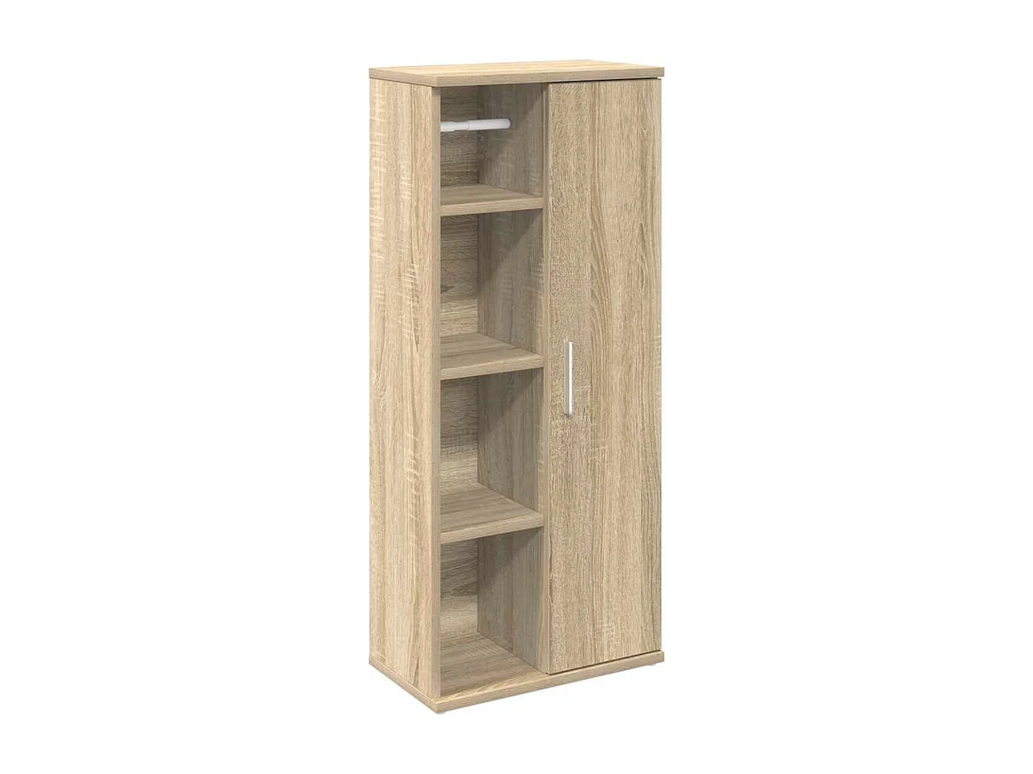 Meuble de salle de bain avec porte-rouleau chêne sonoma