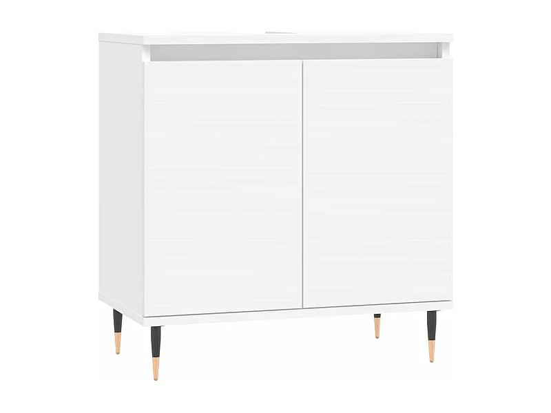 Witte badkamerkast 58x33x60 cm van bewerkt hout