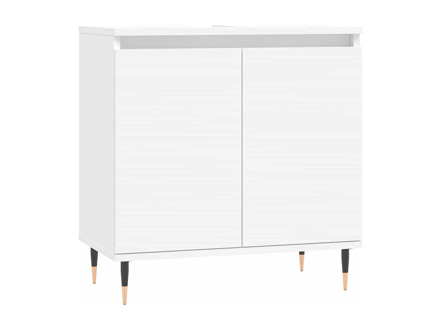 Witte badkamerkast 58x33x60 cm van bewerkt hout