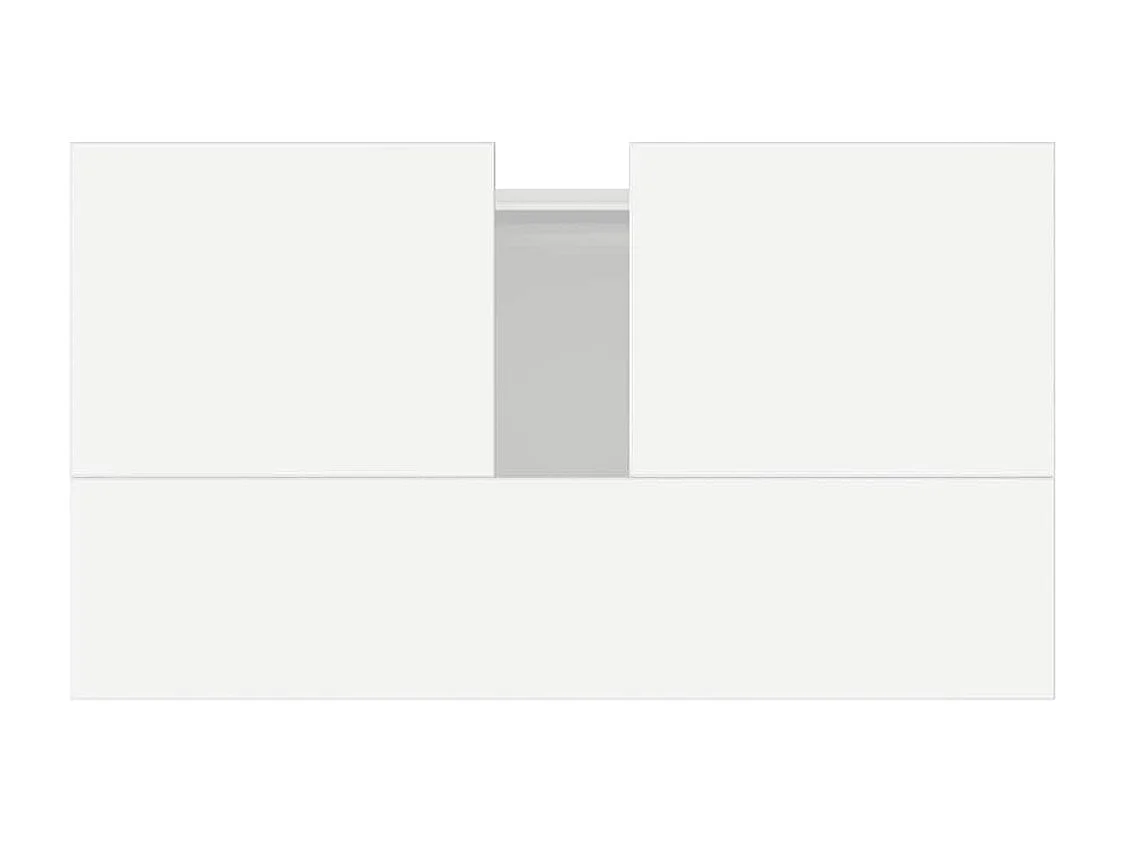 Witte badkamerkast 58x33x60 cm van bewerkt hout