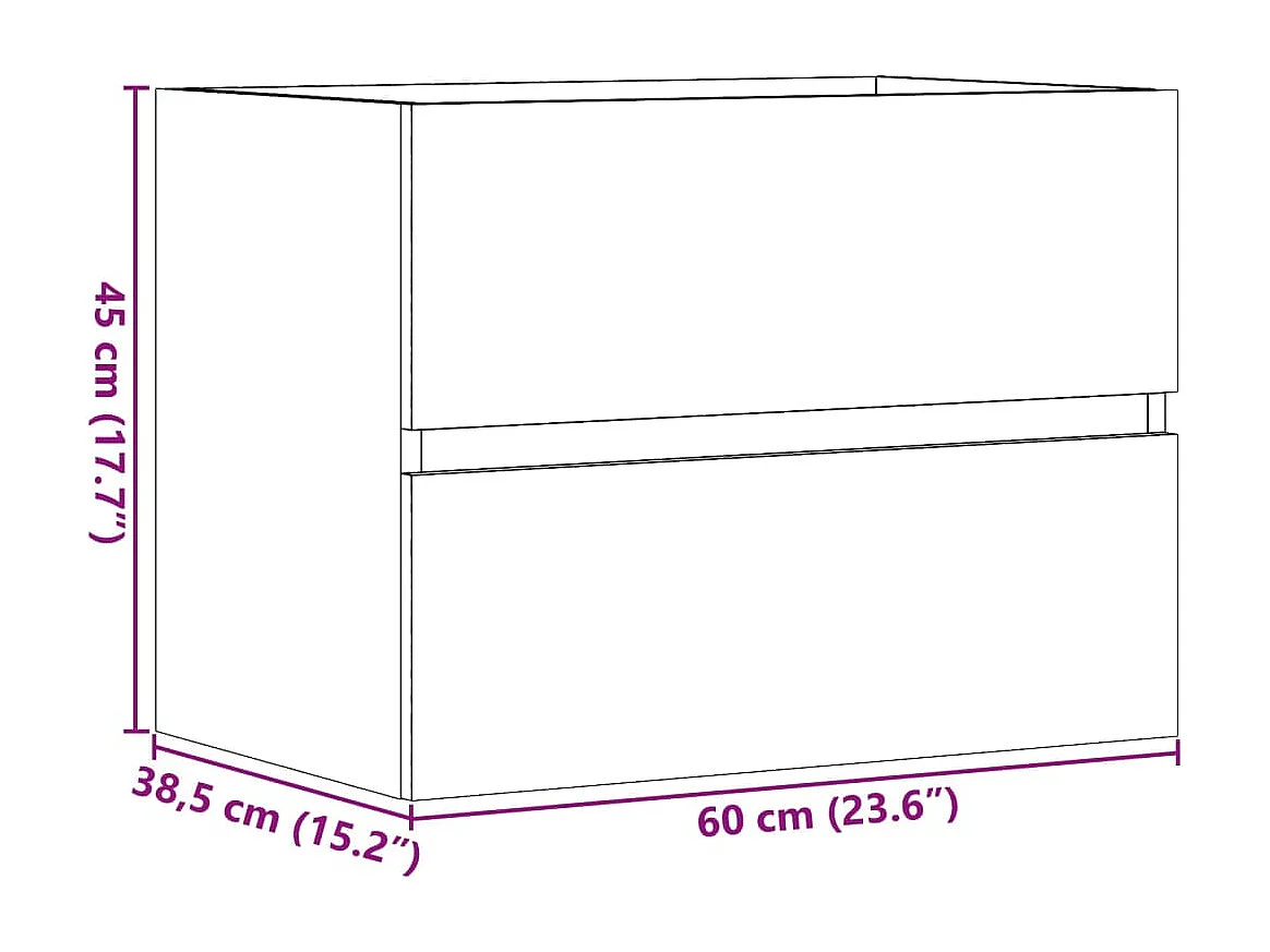 Badkamerkast ambachtelijk eikenhout