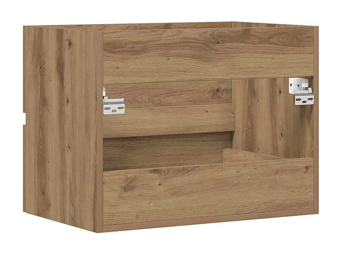 Mobiletto da bagno in rovere artigianale, legno ingegnerizzato