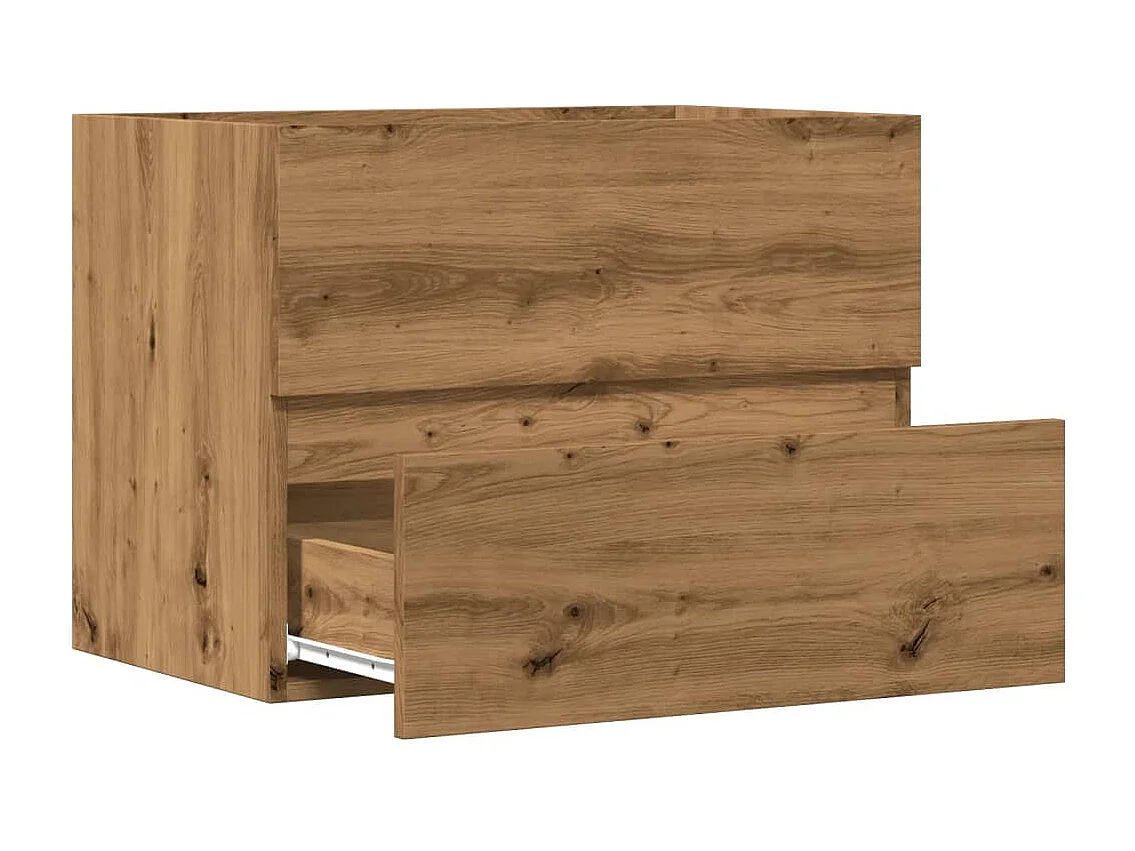 Mobiletto da bagno in rovere artigianale, legno ingegnerizzato