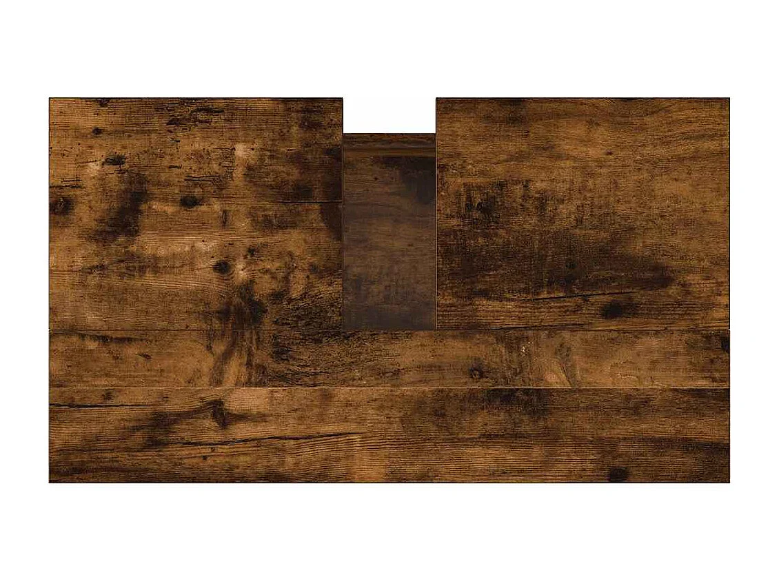 Gerookt eiken badkamermeubel 58x33x60 cm bewerkt hout