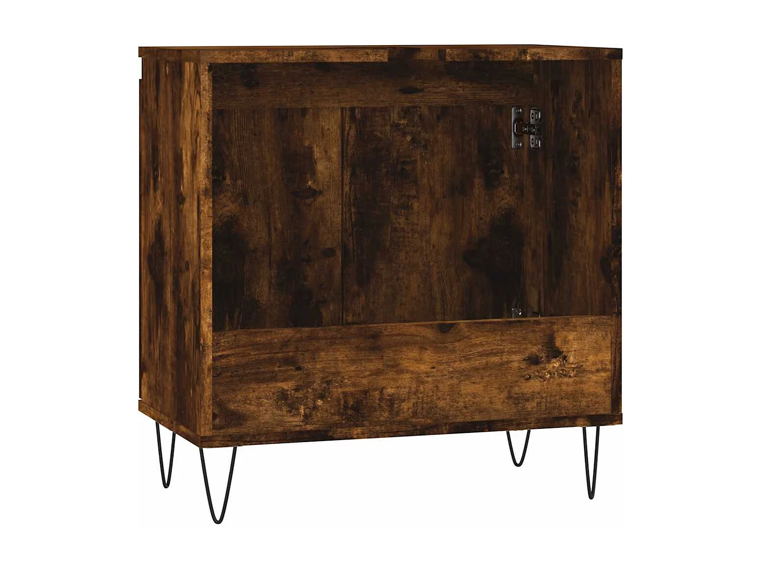 Mueble de baño roble ahumado 58x33x60 cm madera de ingeniería