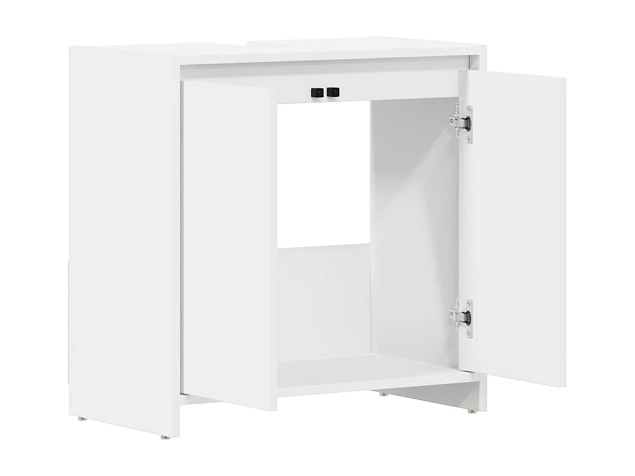 Mueble de baño Blanco 60x33x61 cm Madera de ingeniería