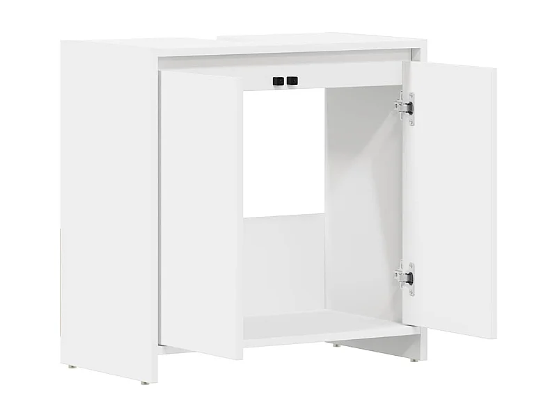 Badezimmerschrank Weiß 60x33x61 cm Holzwerkstoff