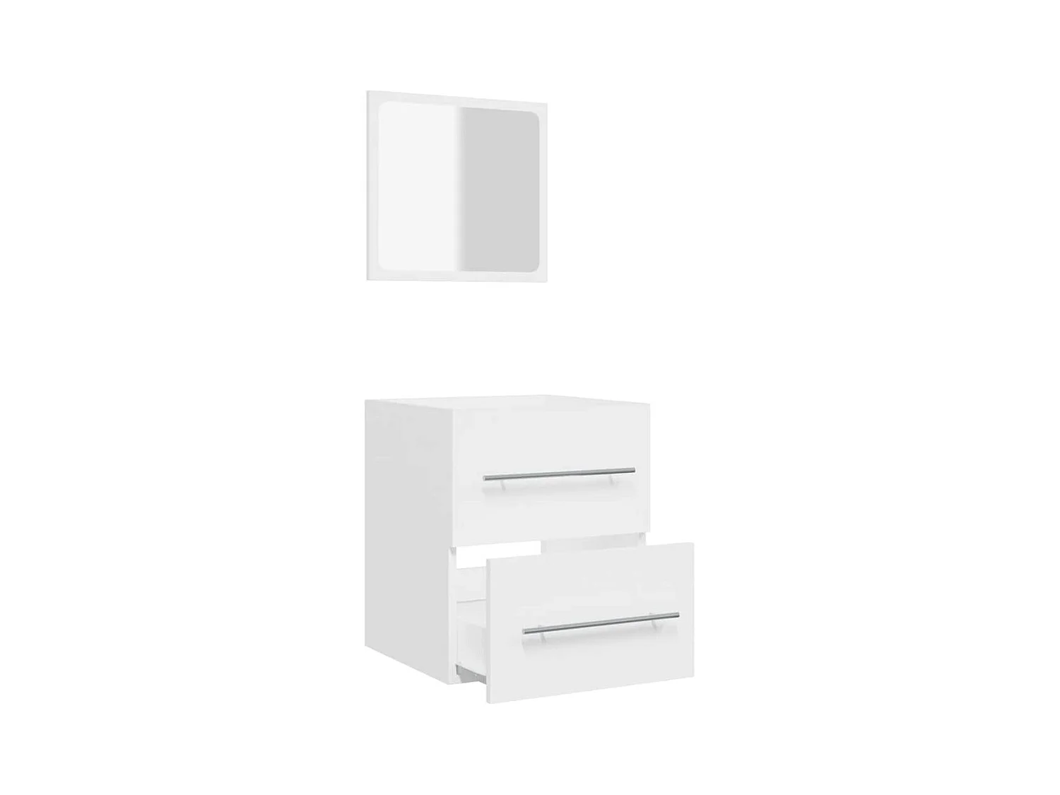 Armoire de salle de bain avec miroir Blanc 41x38,5x48 cm
