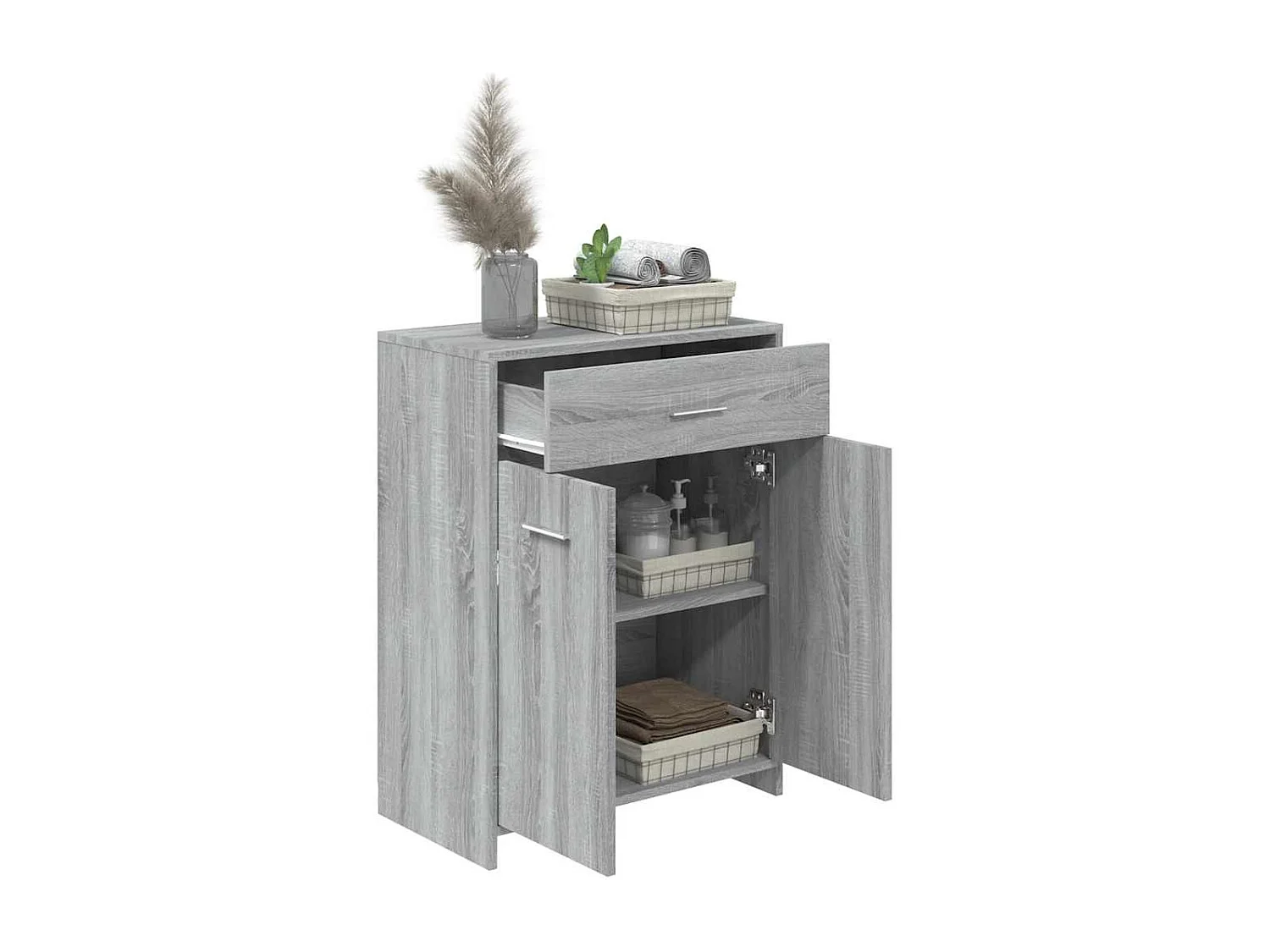 Mobile bagno Sonoma Grey 60x33x80 cm in legno ingegnerizzato