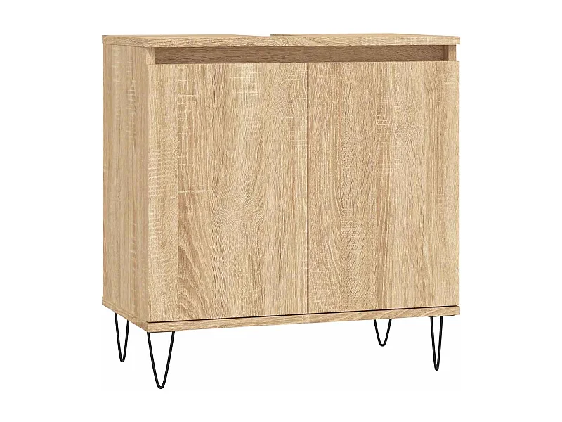 Sonoma eiken badkamerkast 58x33x60 cm bewerkt hout