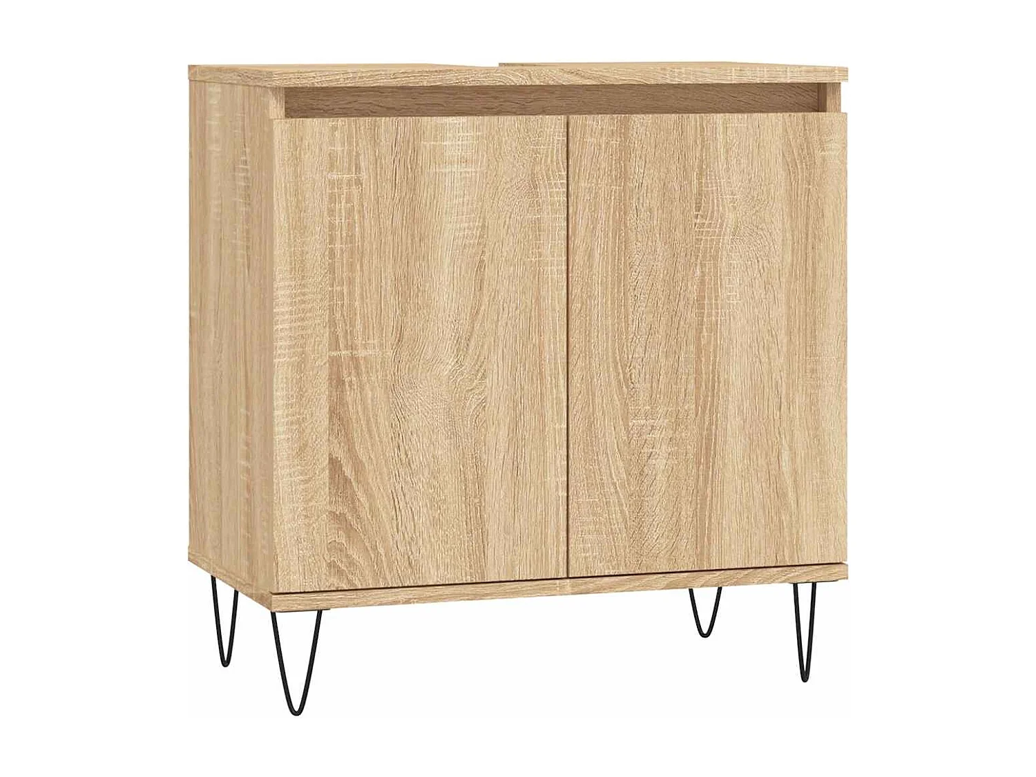 Sonoma eiken badkamerkast 58x33x60 cm bewerkt hout