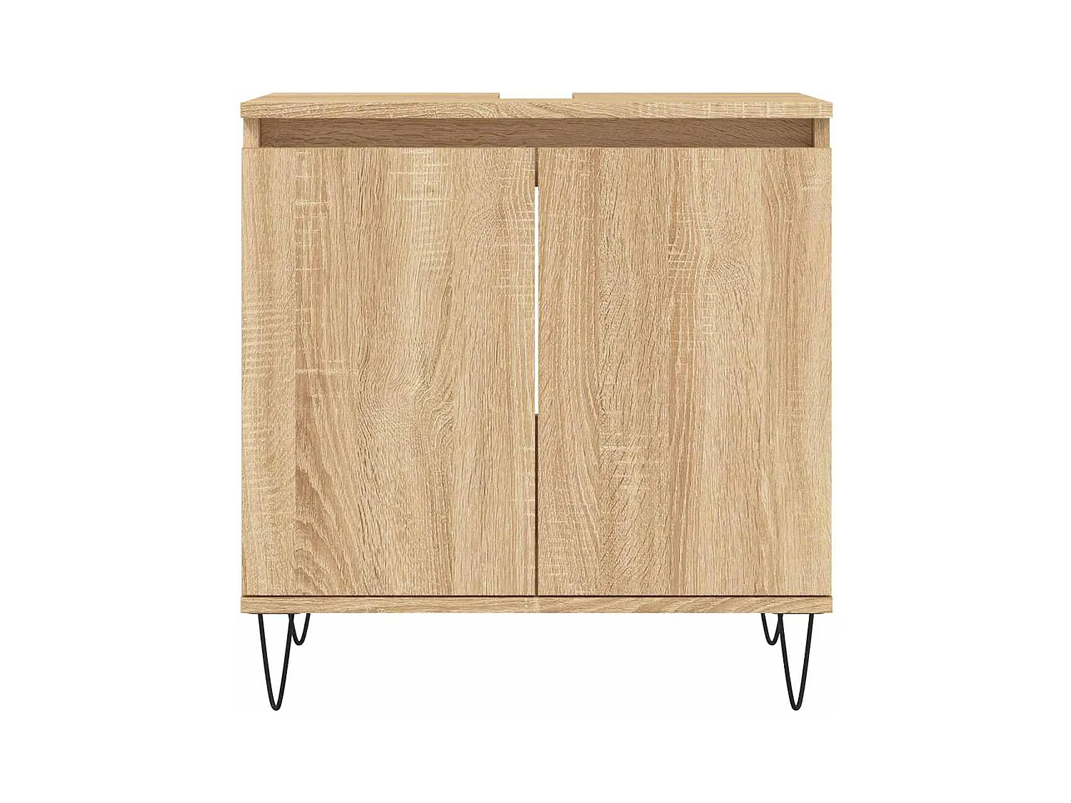 Sonoma eiken badkamerkast 58x33x60 cm bewerkt hout