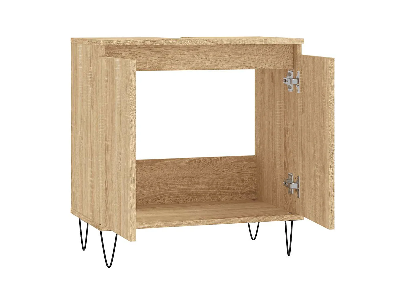 Sonoma eiken badkamerkast 58x33x60 cm bewerkt hout