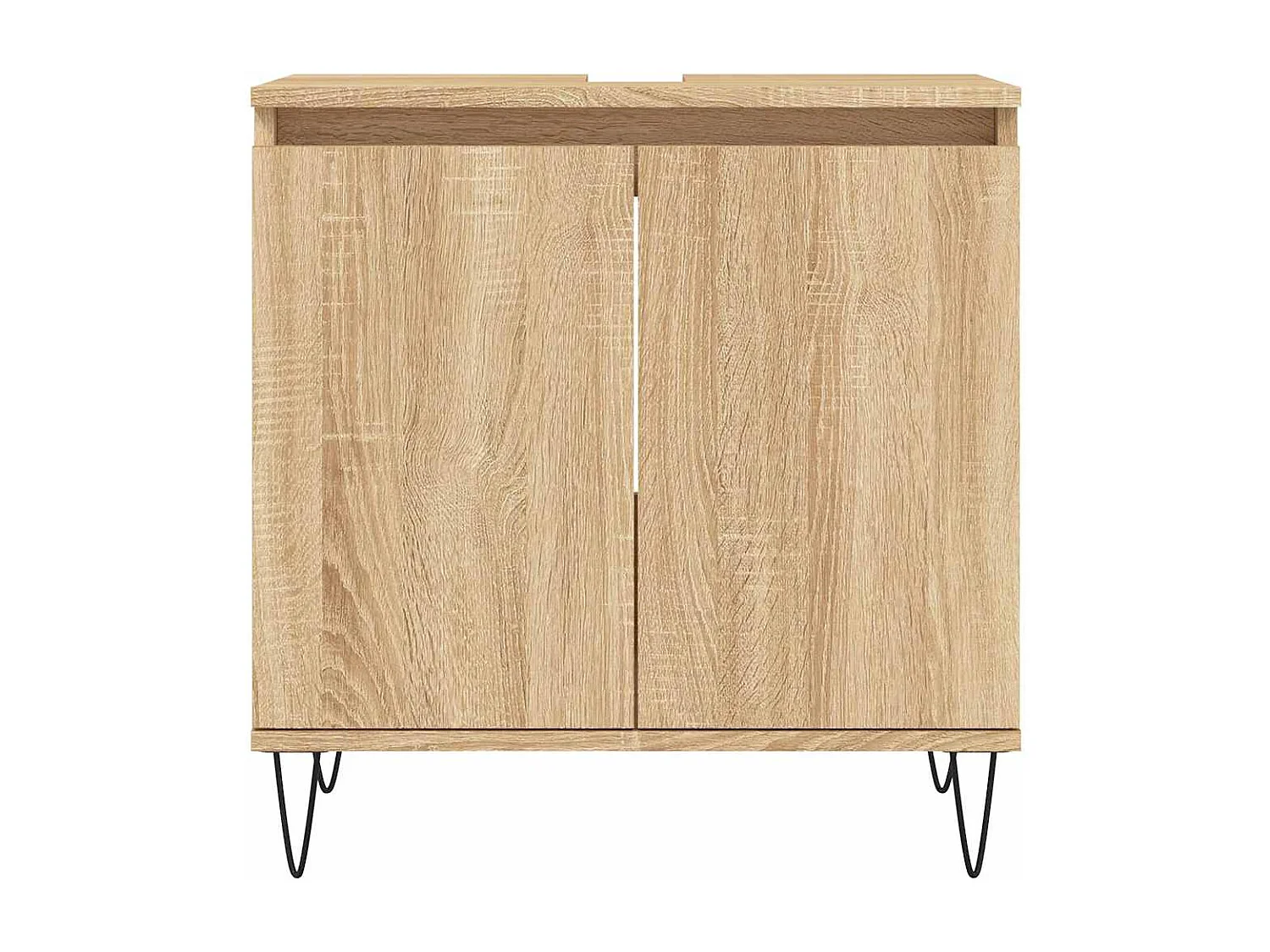 Mueble de baño de roble Sonoma 58x33x60 cm madera de ingeniería