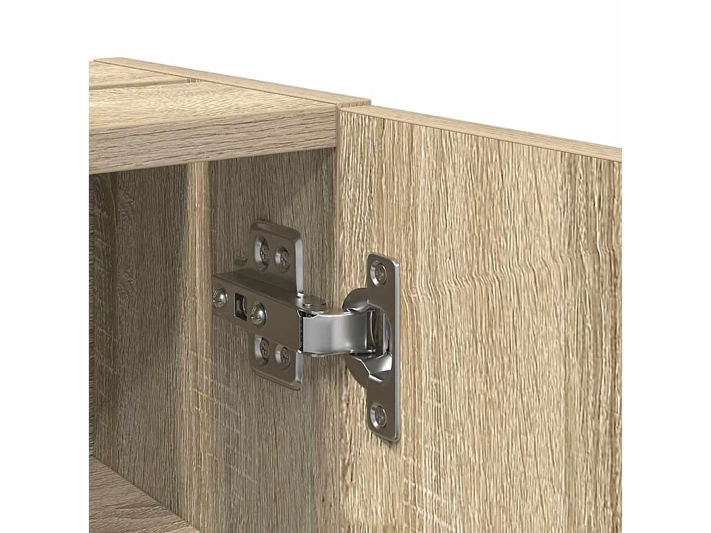 Meuble de salle de bain avec porte-rouleau chêne sonoma