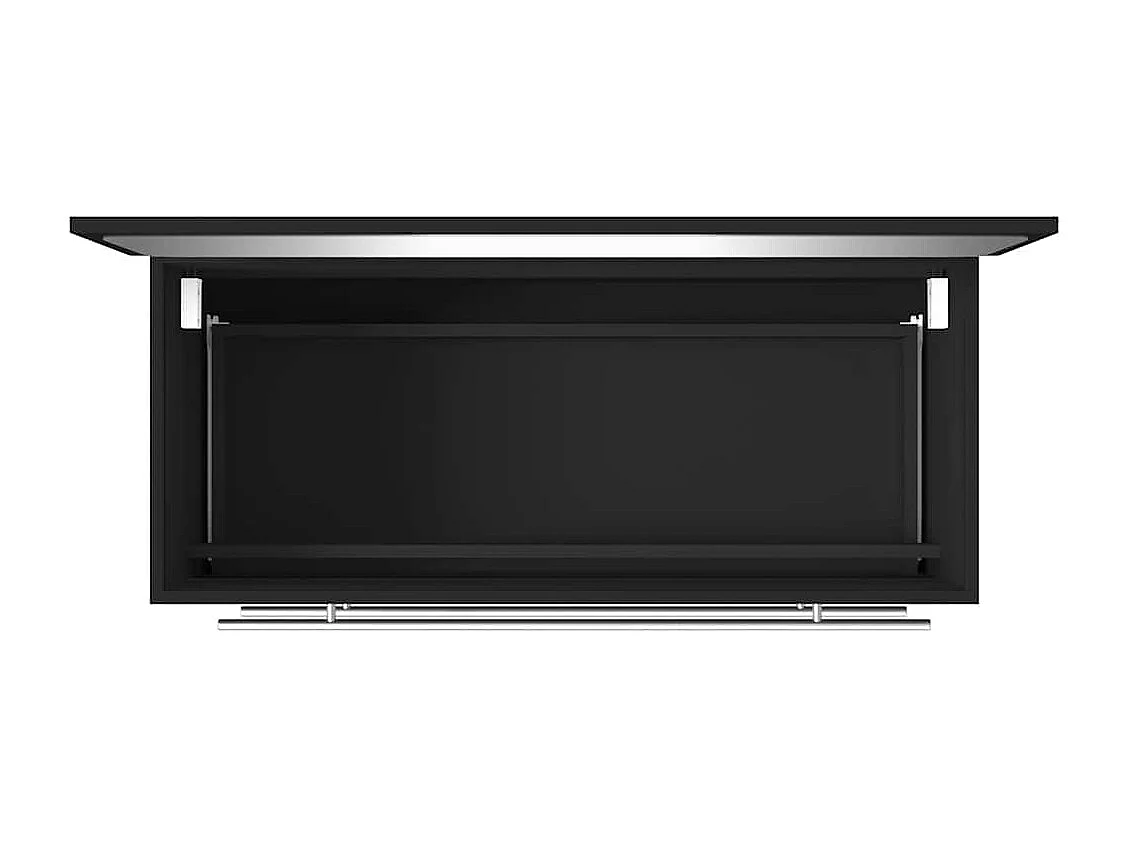 Mueble de baño con espejo de madera de ingeniería negra