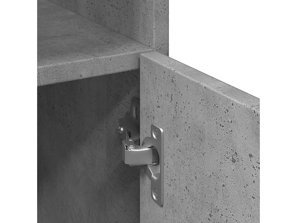 Badkamerkast Betongrijs 30x30x179 cm Spaanplaat