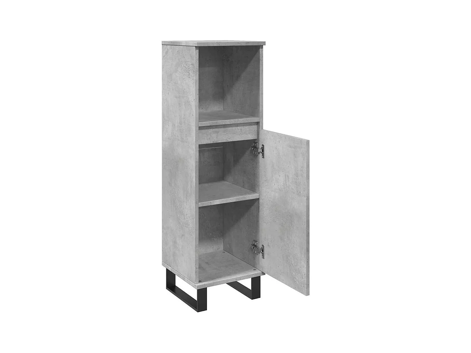 Armoire de salle de bain gris béton 30x30x100 cm