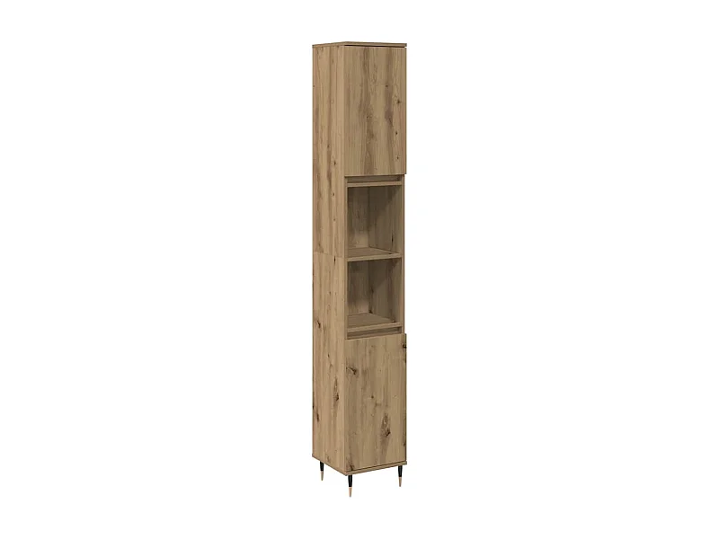 Armoire de salle de bain chêne artisanal 30x30x190 cm