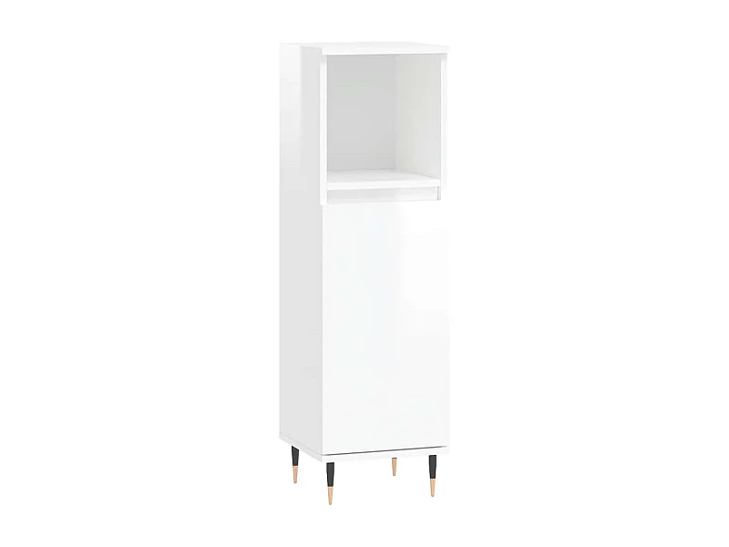 Mobile bagno bianco lucido 30x30x100 cm