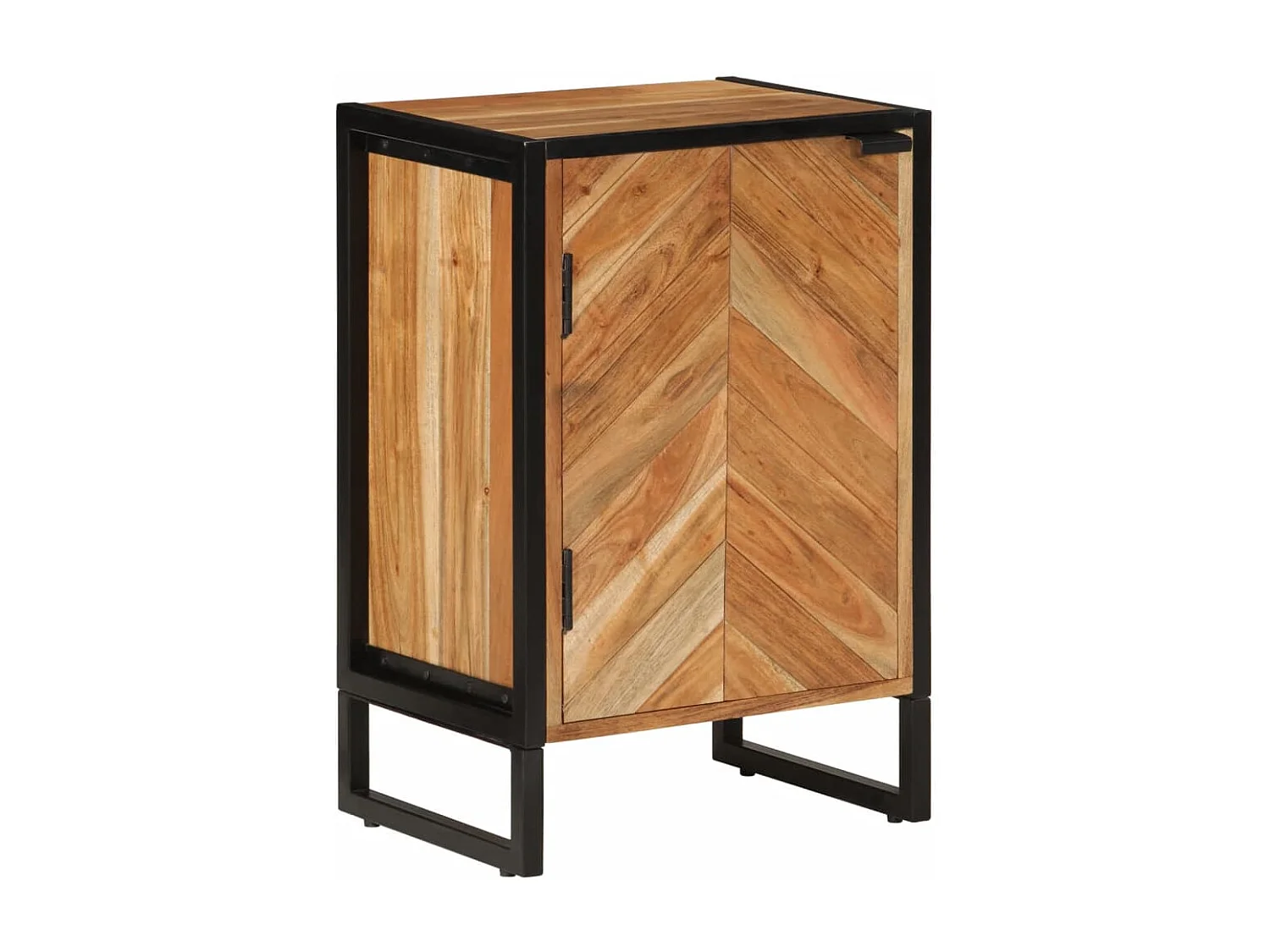 Mobile da bagno in legno massello di acacia e ferro