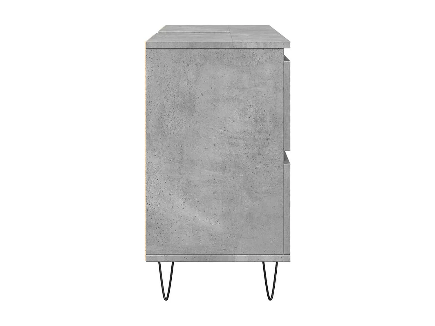 Armoire salle de bain gris béton 80x33x60cm bois d'ingénierie