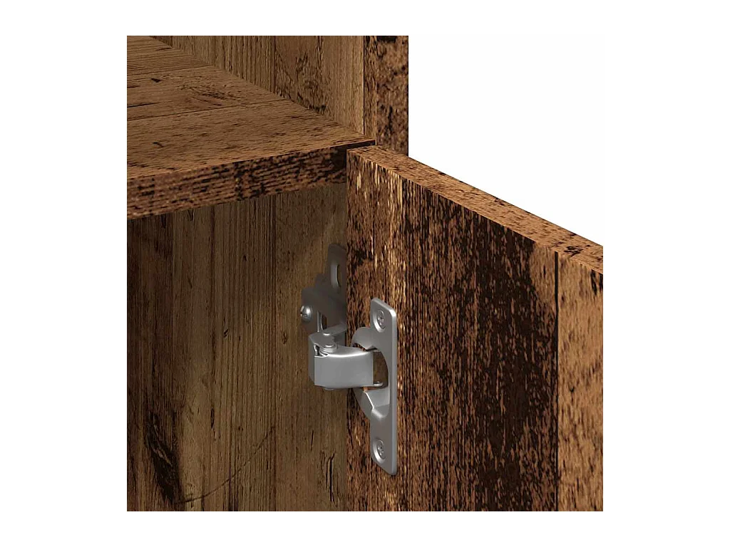 Armoire de salle de bain vieux bois 30x30x179cm bois ingénierie