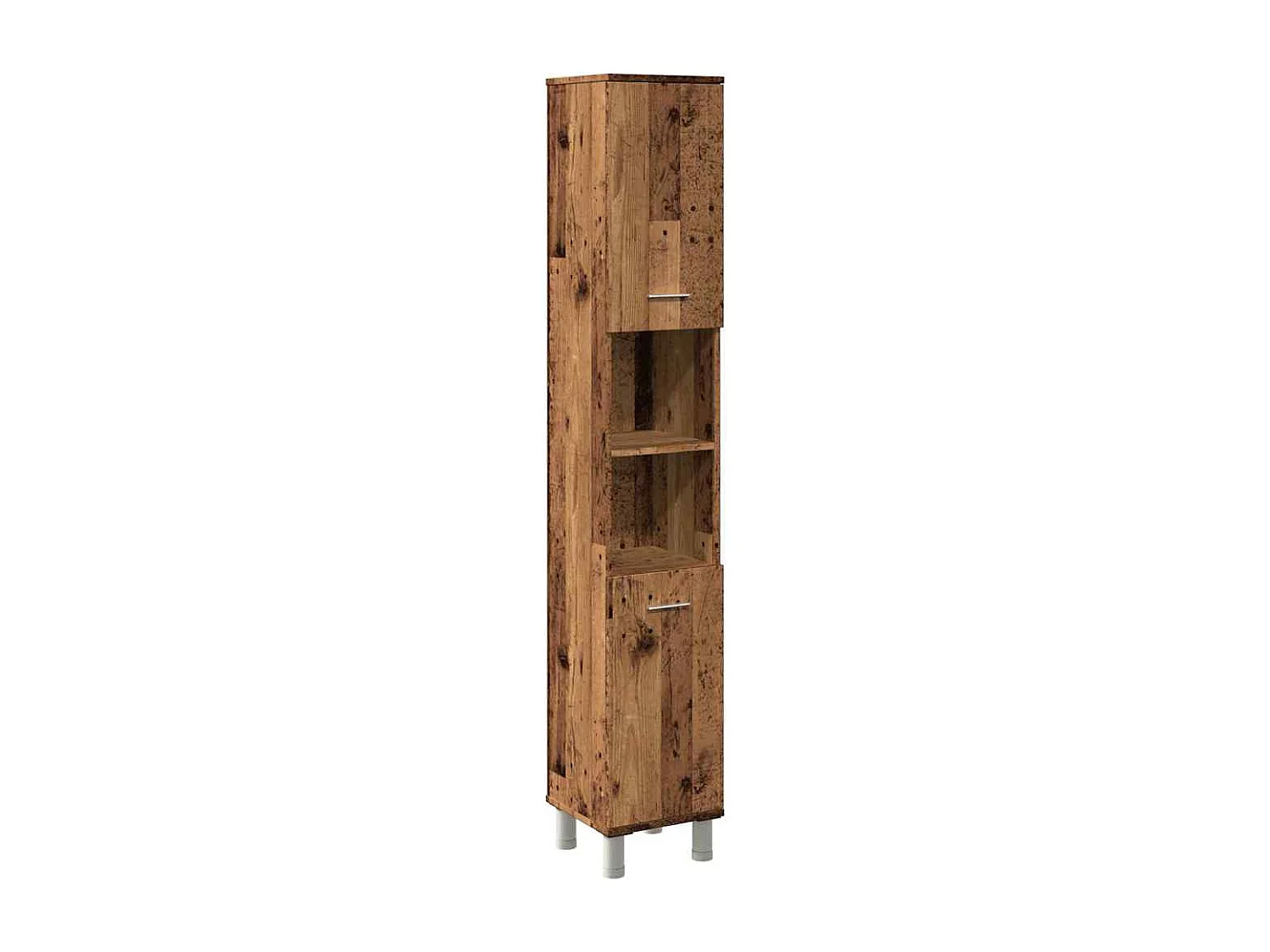 Armoire de salle de bain vieux bois 30x30x179cm bois ingénierie