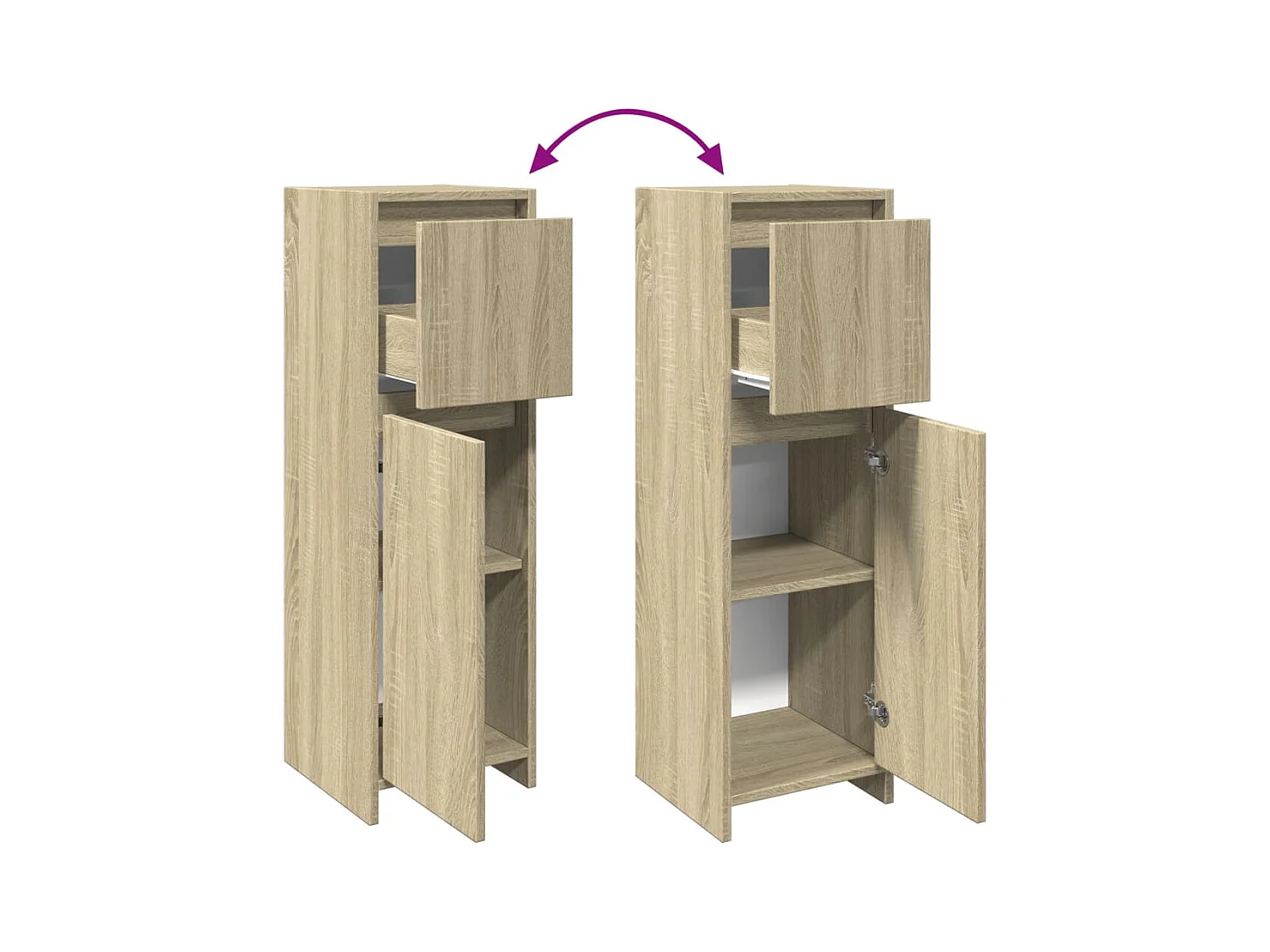 Badkamerkast Sonoma eiken 30x30x95 cm Spaanplaat