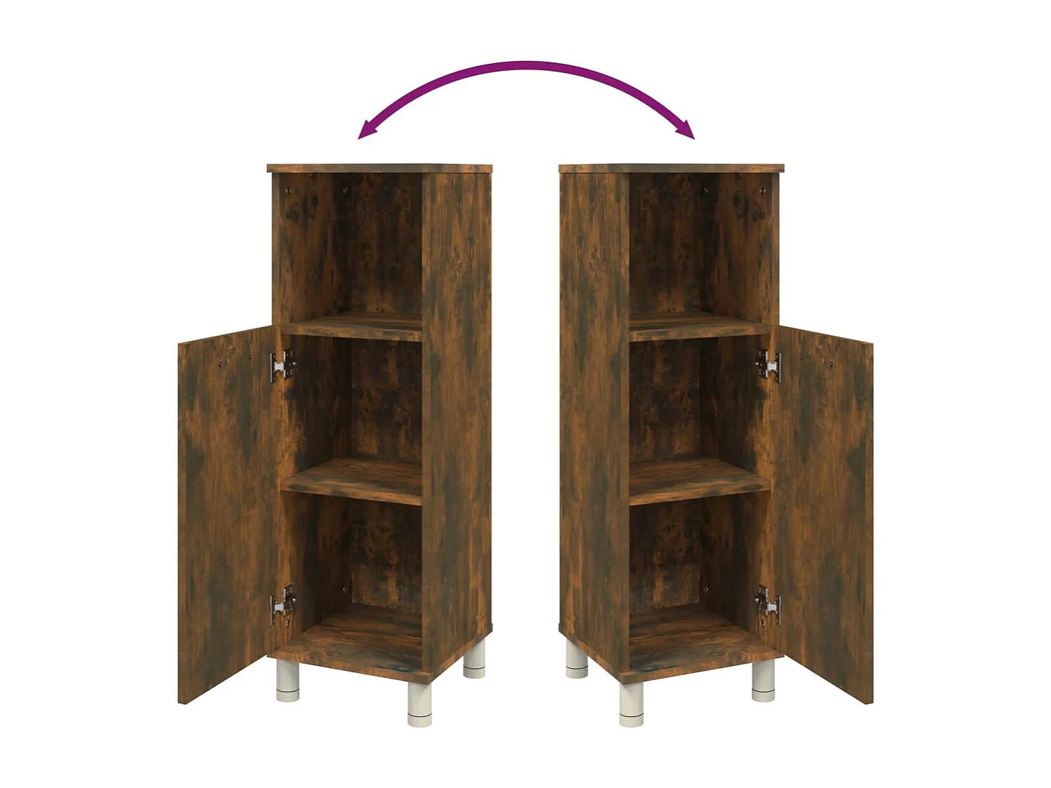 Mueble de baño Roble ahumado 30x30x95 cm Madera de ingeniería