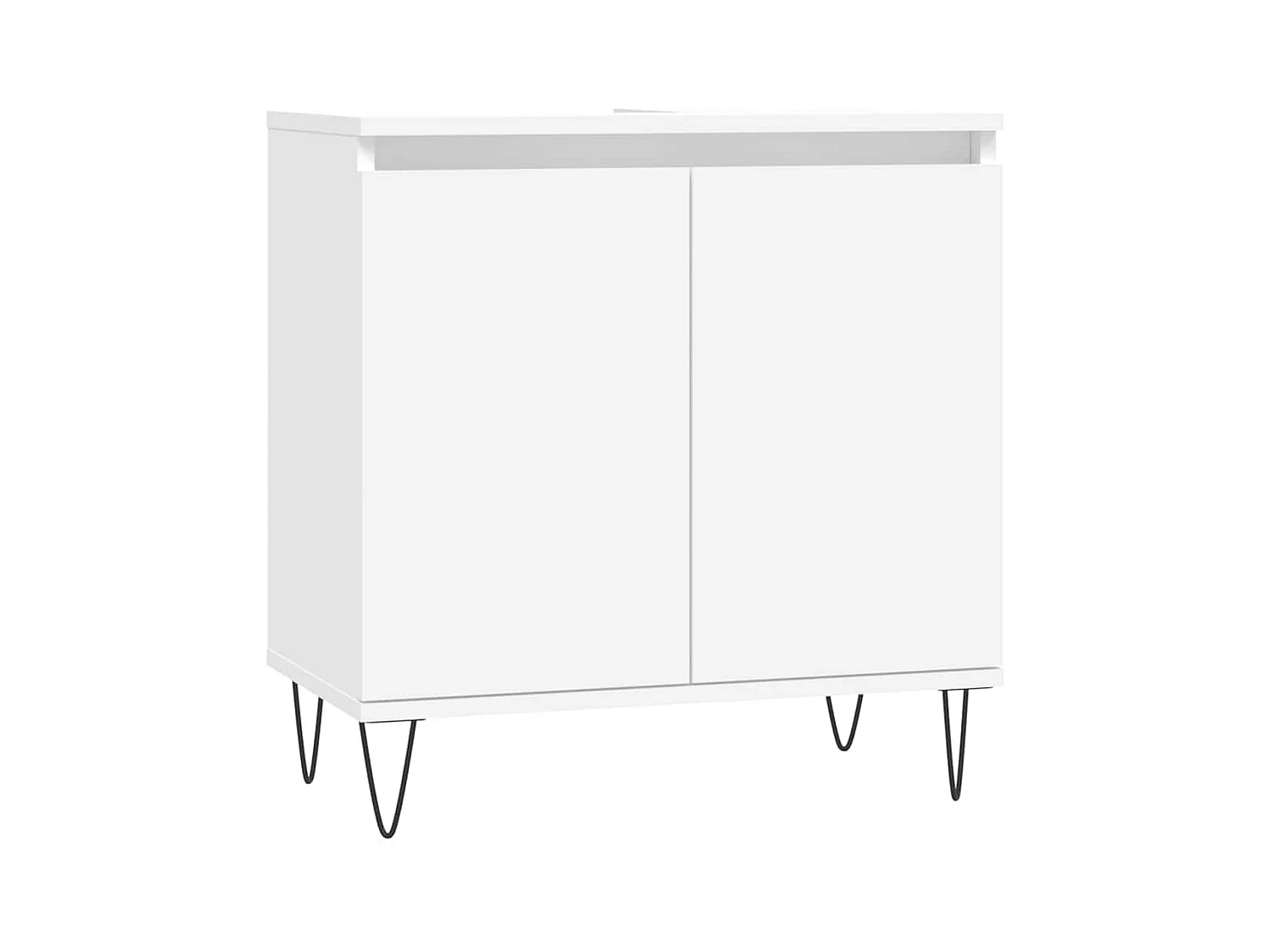 Witte badkamerkast 58x33x60 cm van bewerkt hout