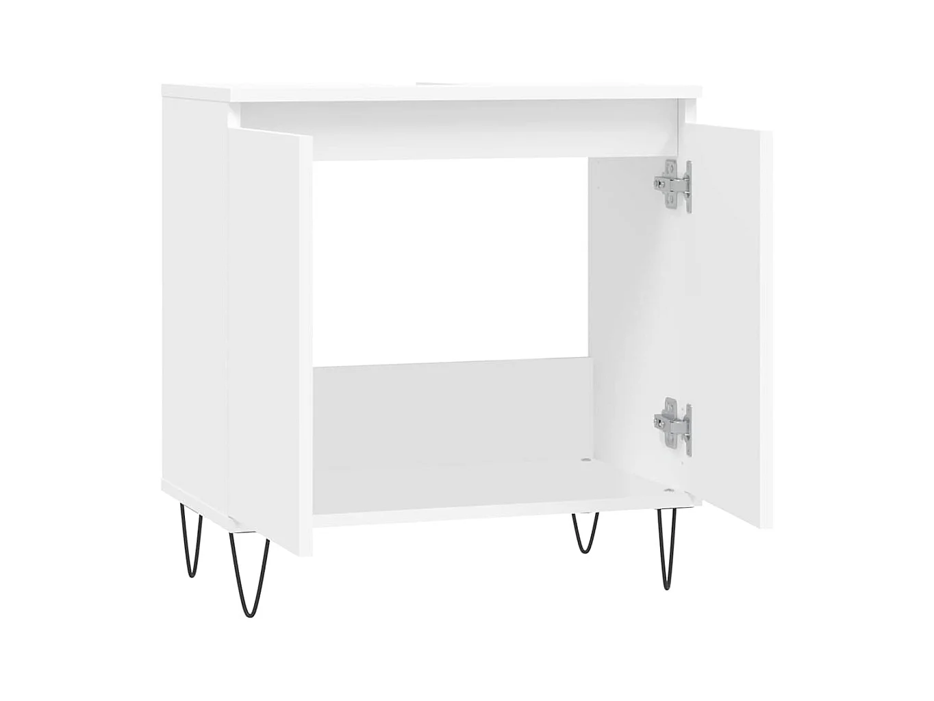 Witte badkamerkast 58x33x60 cm van bewerkt hout