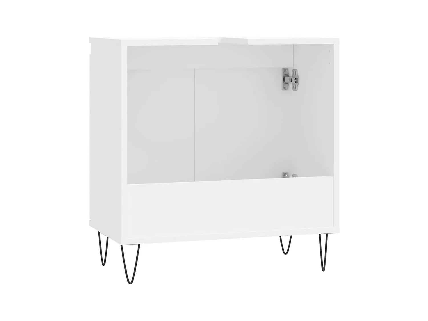 Witte badkamerkast 58x33x60 cm van bewerkt hout