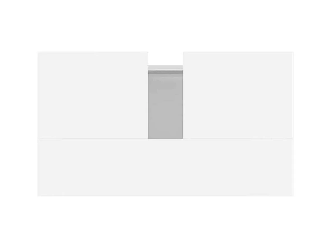 Witte badkamerkast 58x33x60 cm van bewerkt hout