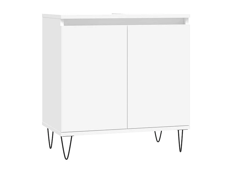 Mobile bagno bianco 58x33x60 cm in legno ingegnerizzato
