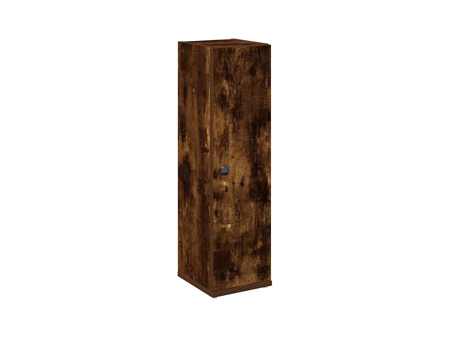 Meuble de salle de bain avec porte-rouleau chêne fumé