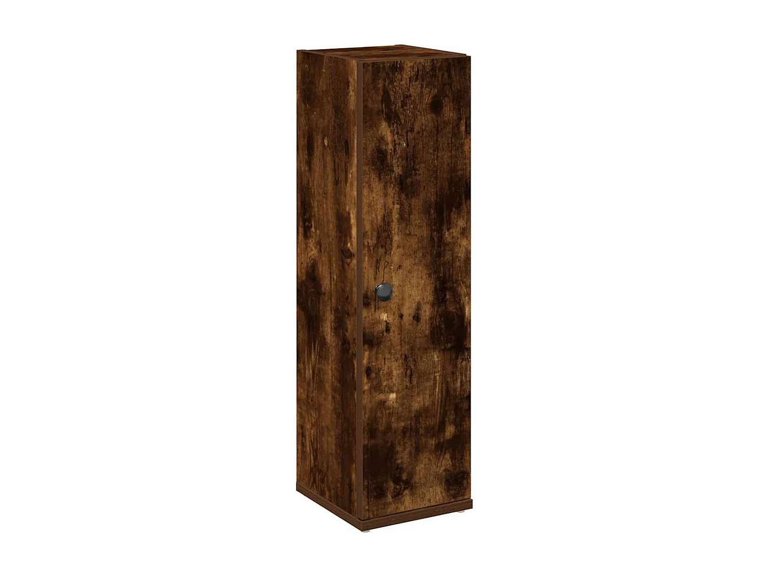 Meuble de salle de bain avec porte-rouleau chêne fumé