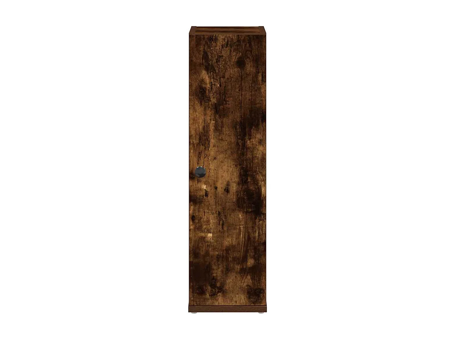 Meuble de salle de bain avec porte-rouleau chêne fumé