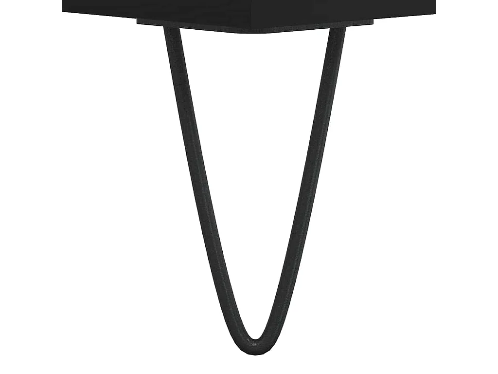 Mueble de baño negro 58x33x60 cm madera contrachapada