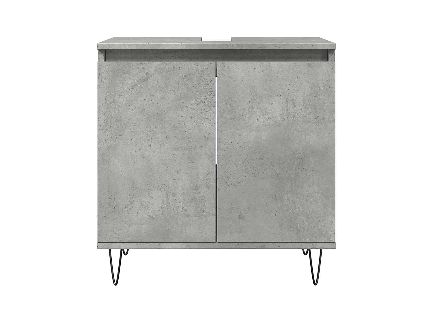 Betongrijs badkamermeubel 58x33x60 cm bewerkt hout