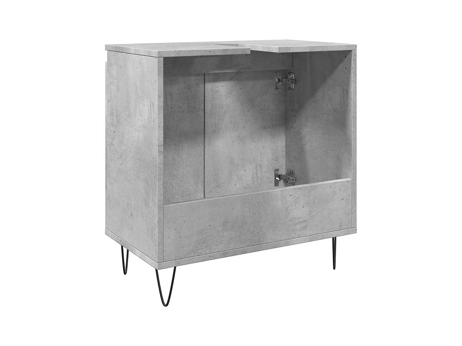 Betongrijs badkamermeubel 58x33x60 cm bewerkt hout