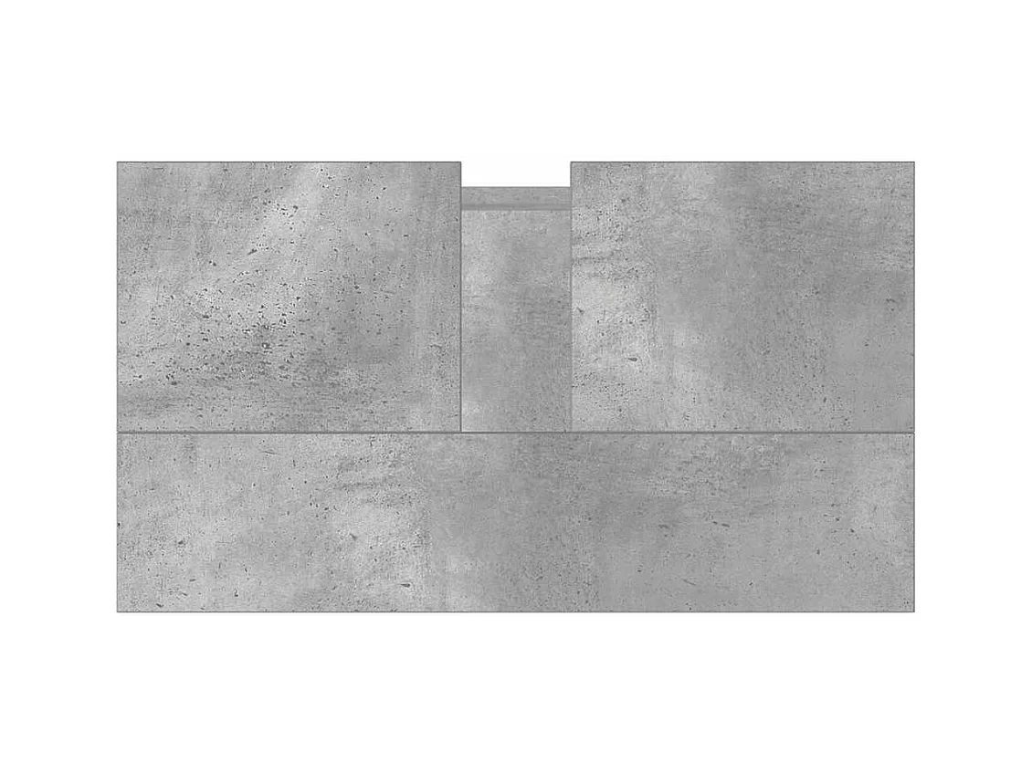 Betongrijs badkamermeubel 58x33x60 cm bewerkt hout