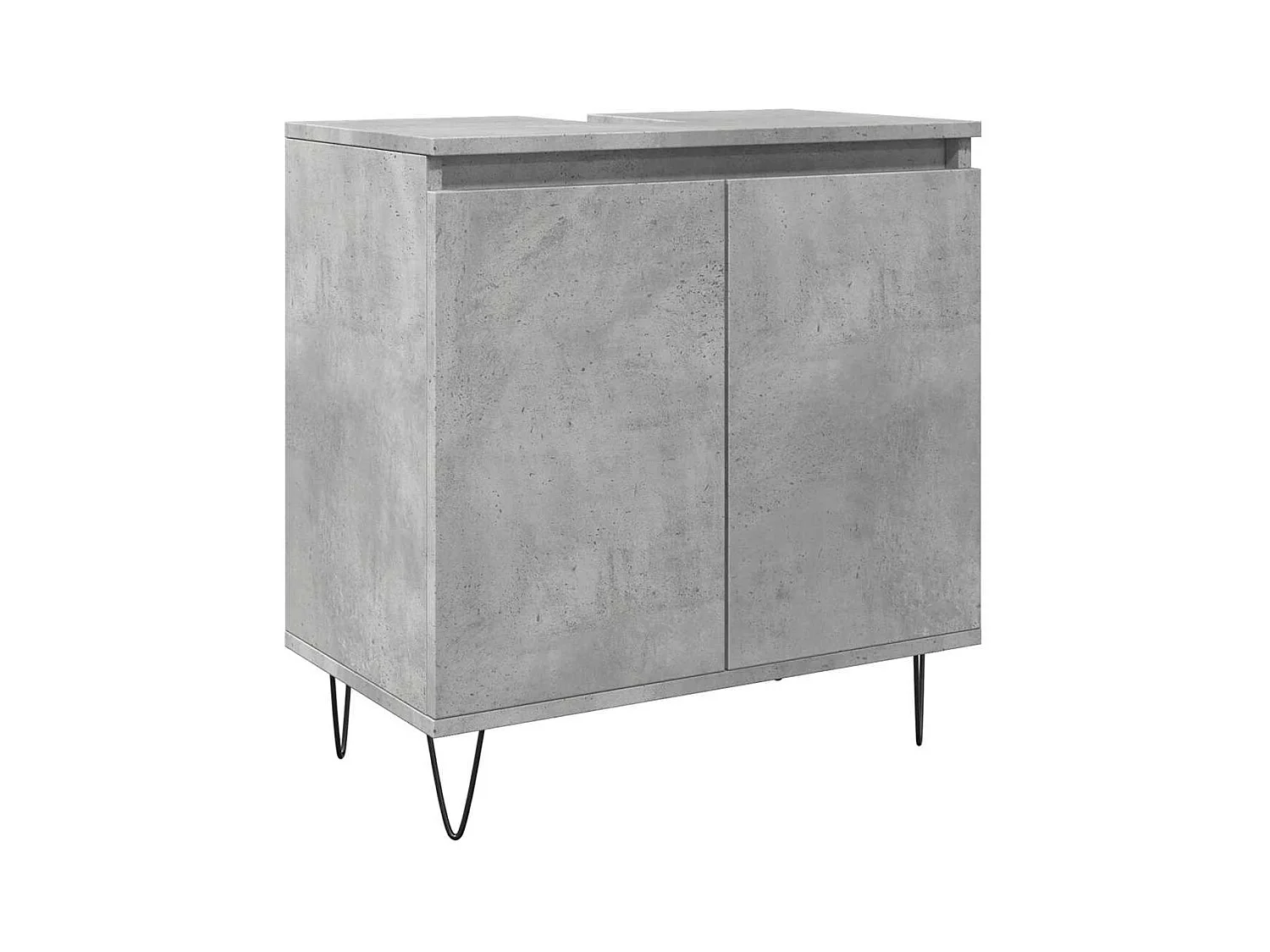 Armoire de bain gris béton 58x33x60 cm bois d'ingénierie