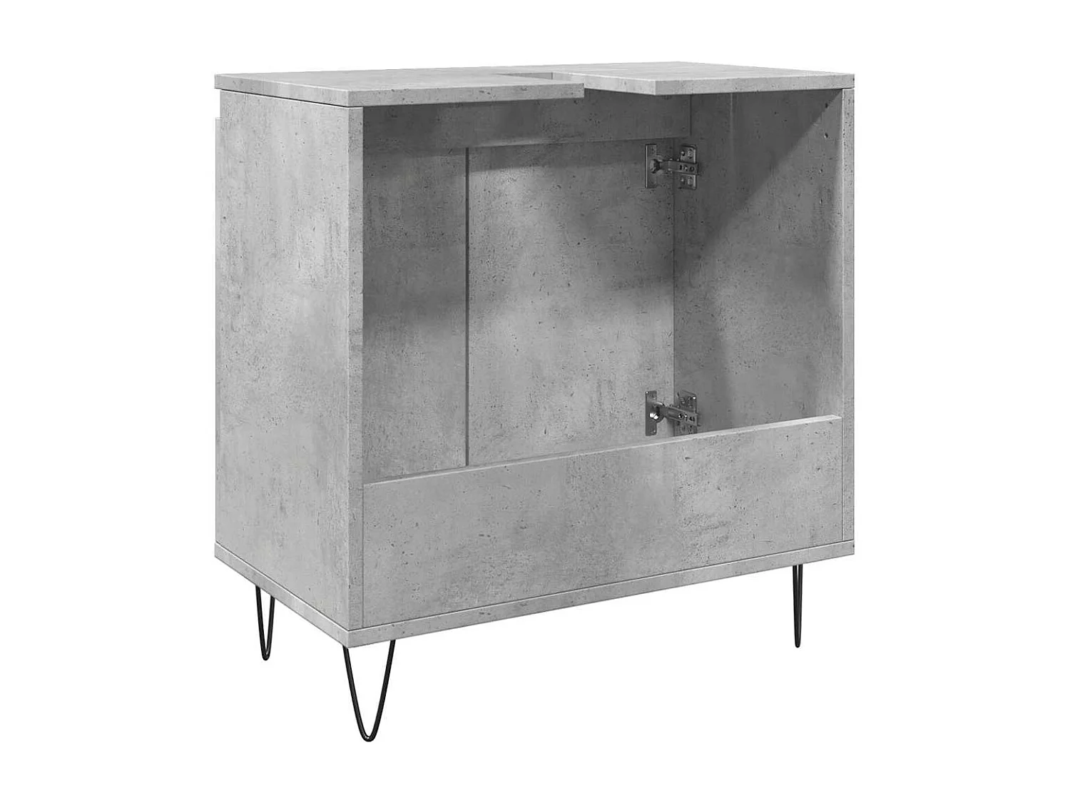 Armoire de bain gris béton 58x33x60 cm bois d'ingénierie