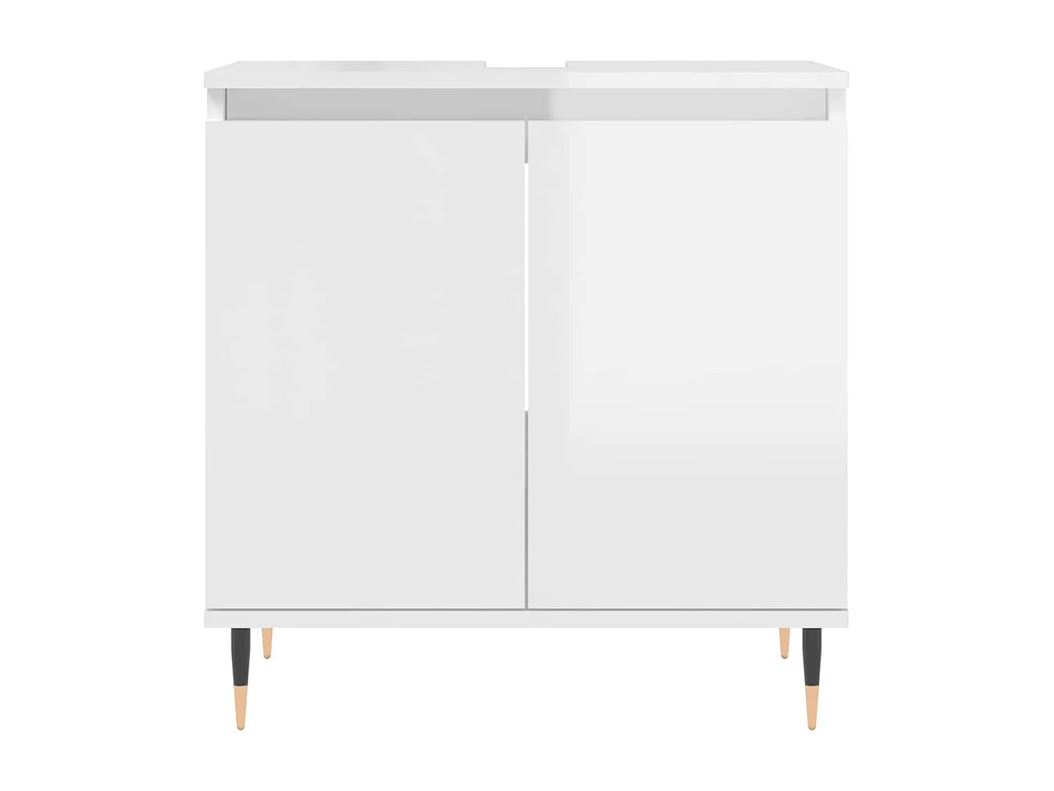 Mobile bagno in legno ingegnerizzato bianco lucido 58x33x60 cm